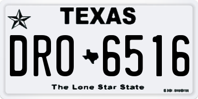 TX license plate DRO6516