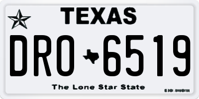 TX license plate DRO6519