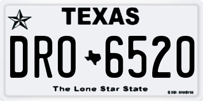 TX license plate DRO6520