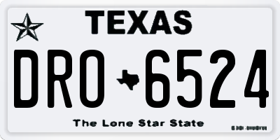 TX license plate DRO6524