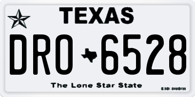 TX license plate DRO6528
