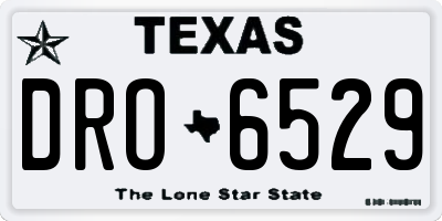 TX license plate DRO6529