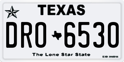 TX license plate DRO6530