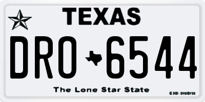 TX license plate DRO6544
