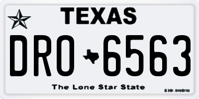 TX license plate DRO6563
