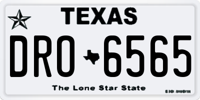 TX license plate DRO6565