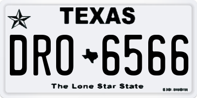 TX license plate DRO6566
