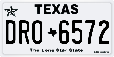 TX license plate DRO6572