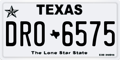 TX license plate DRO6575