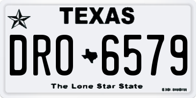 TX license plate DRO6579