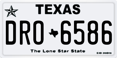 TX license plate DRO6586