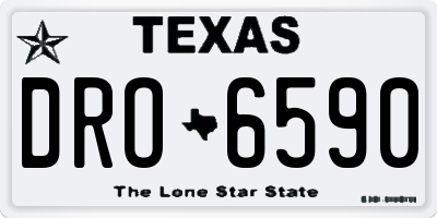TX license plate DRO6590