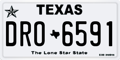 TX license plate DRO6591