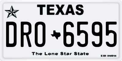TX license plate DRO6595