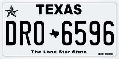 TX license plate DRO6596
