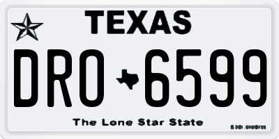 TX license plate DRO6599