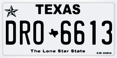 TX license plate DRO6613