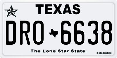 TX license plate DRO6638