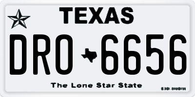 TX license plate DRO6656