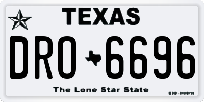 TX license plate DRO6696