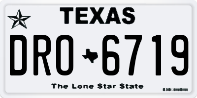 TX license plate DRO6719