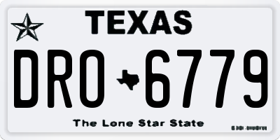 TX license plate DRO6779