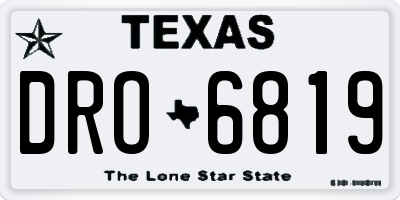 TX license plate DRO6819