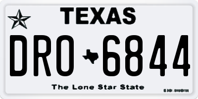 TX license plate DRO6844
