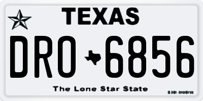 TX license plate DRO6856