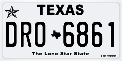 TX license plate DRO6861