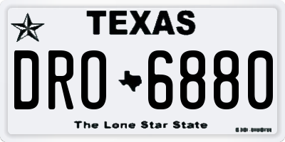 TX license plate DRO6880