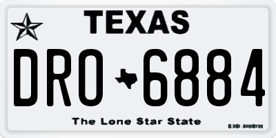 TX license plate DRO6884