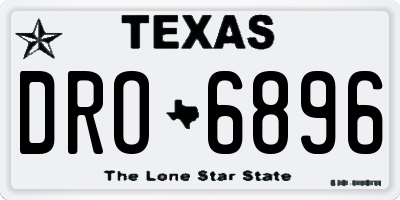 TX license plate DRO6896