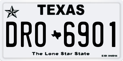 TX license plate DRO6901