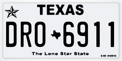 TX license plate DRO6911