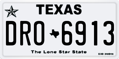 TX license plate DRO6913
