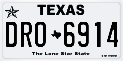 TX license plate DRO6914
