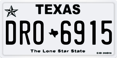 TX license plate DRO6915