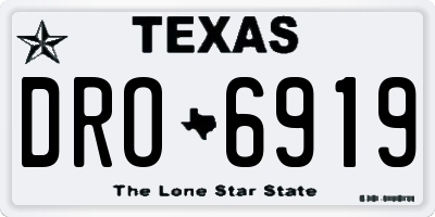 TX license plate DRO6919