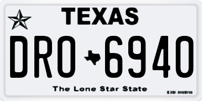 TX license plate DRO6940