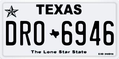 TX license plate DRO6946