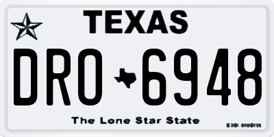 TX license plate DRO6948