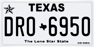 TX license plate DRO6950