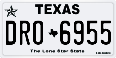 TX license plate DRO6955