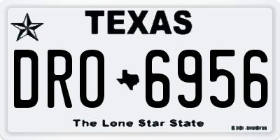 TX license plate DRO6956