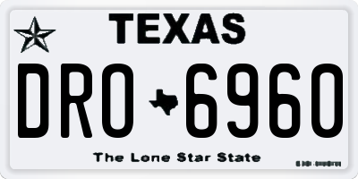 TX license plate DRO6960