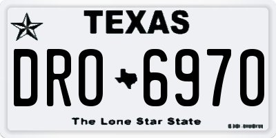 TX license plate DRO6970