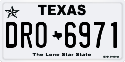 TX license plate DRO6971