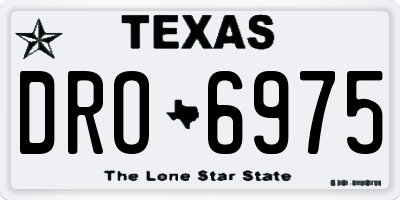 TX license plate DRO6975