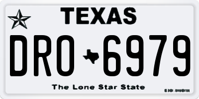 TX license plate DRO6979